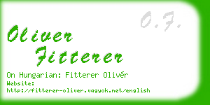 oliver fitterer business card